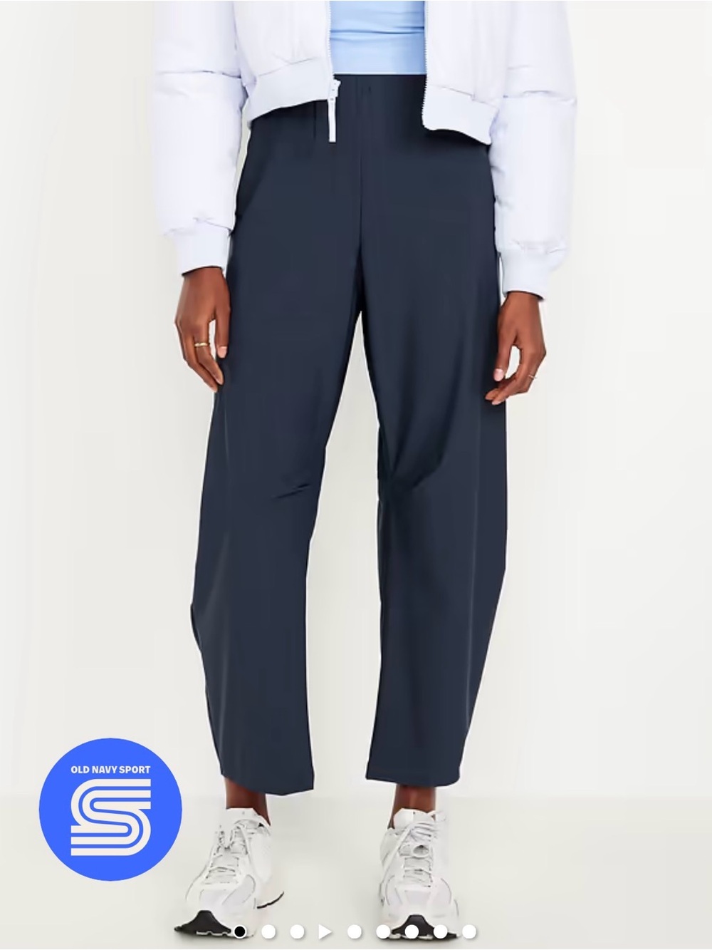 Old Navy Sport Sleektech Go-Dry Women's Navy Active Wide-Leg Barrel Pants